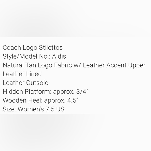 Coach Aldis Peep Toe High-heel Stilletos - Picture 8 of 8